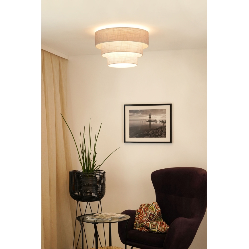 Brilagi - Loftlampe ALASKA LUNETA 1xE27/15W/230V diameter 45 cm grå/cremefarvet