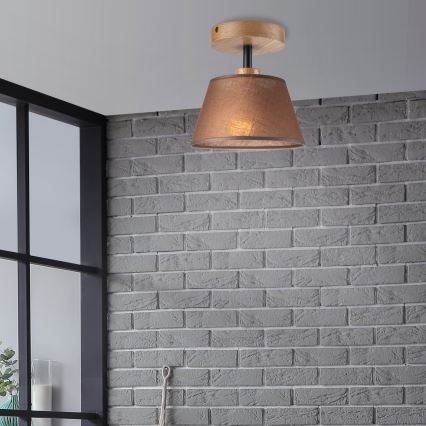 Brilagi - Loftlampe ANTHONY 1xE14/60W/230V eg/brun