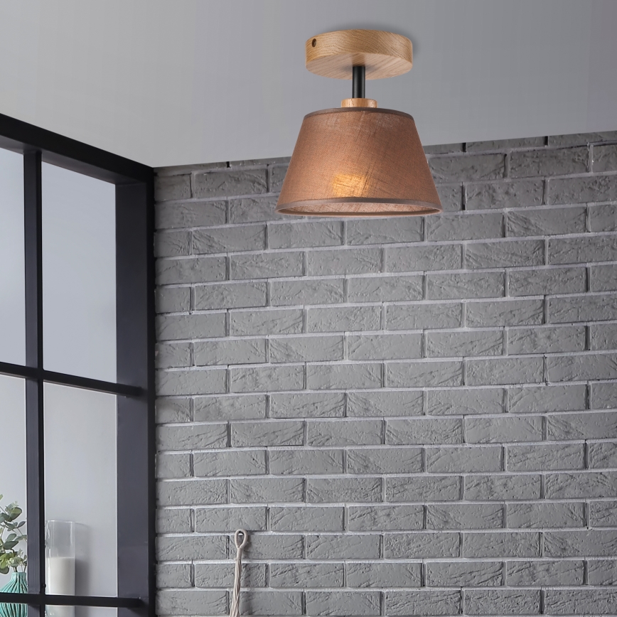 Brilagi - Loftlampe ANTHONY 1xE14/60W/230V eg/brun