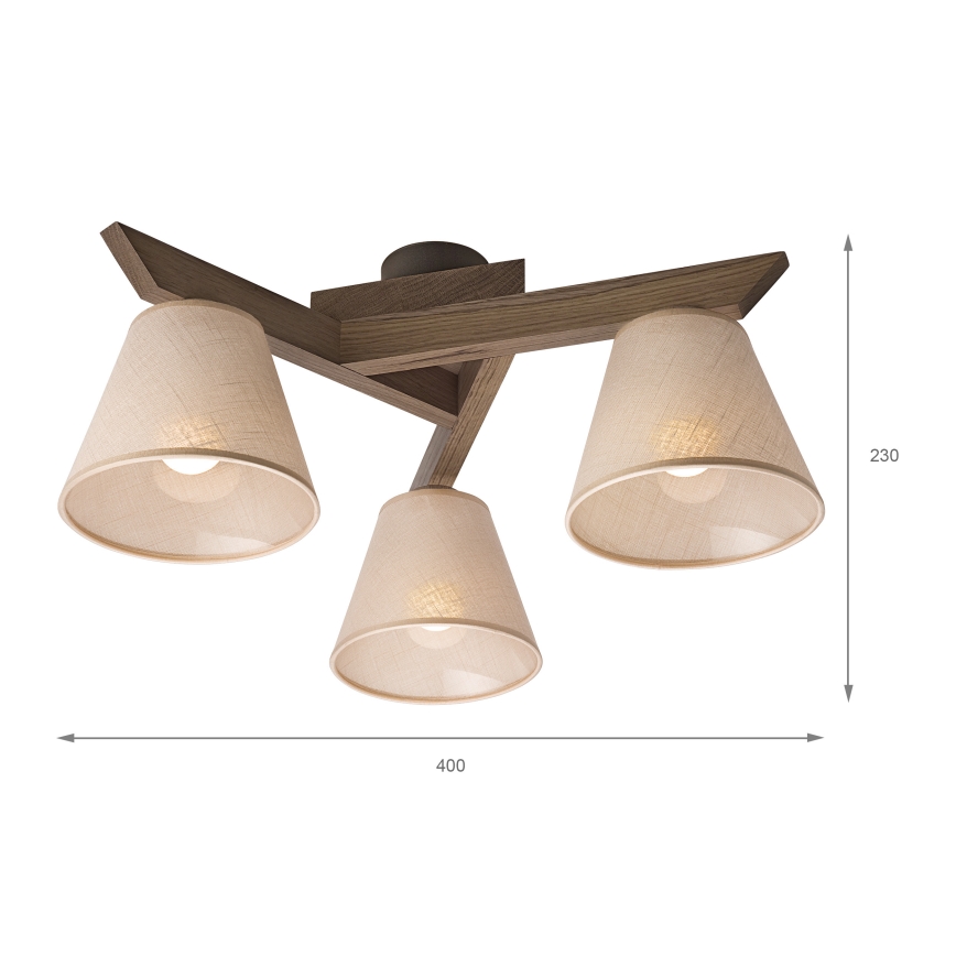 Brilagi - Loftlampe ANTHONY 3xE14/40W/230V eg/beige
