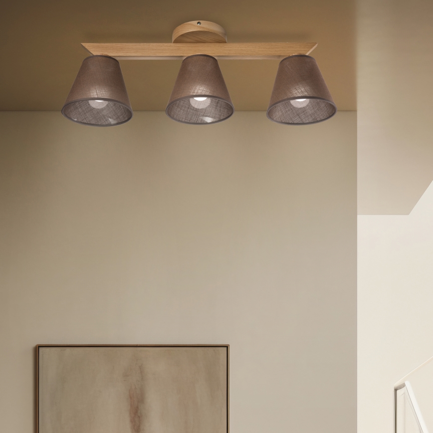 Brilagi - Loftlampe ANTHONY 3xE14/40W/230V eg/brun