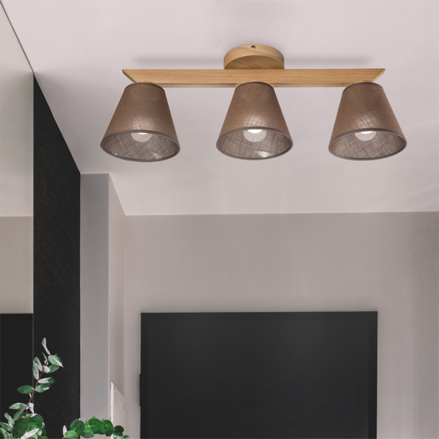 Brilagi - Loftlampe ANTHONY 3xE14/40W/230V eg/brun
