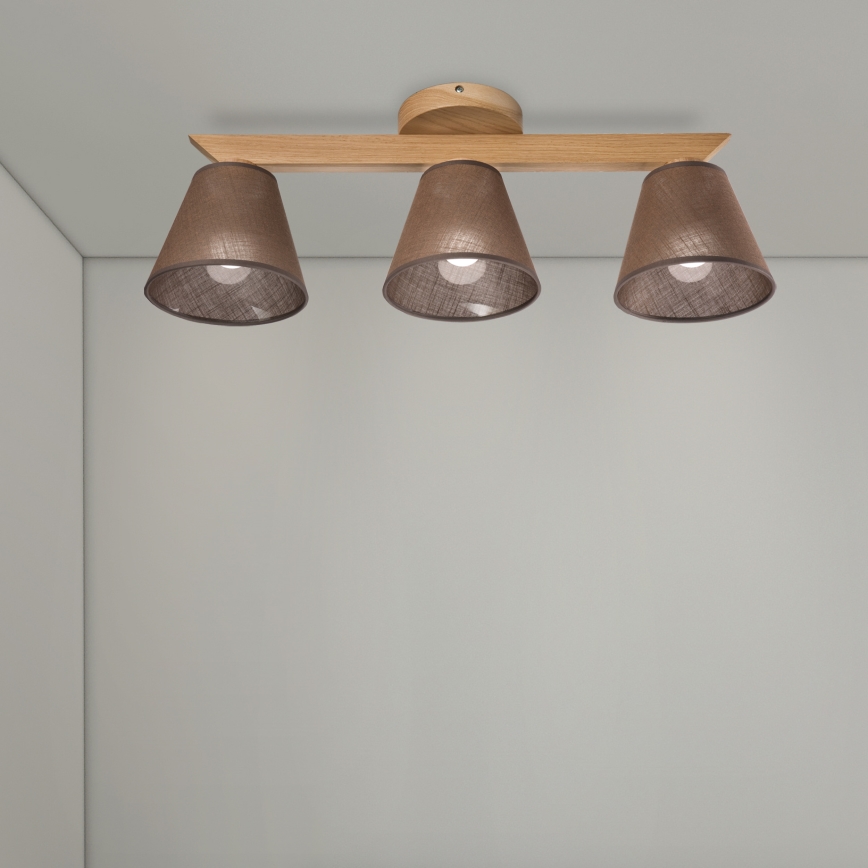 Brilagi - Loftlampe ANTHONY 3xE14/40W/230V eg/brun