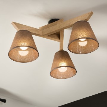 Brilagi - Loftlampe ANTHONY 3xE14/40W/230V eg/brun