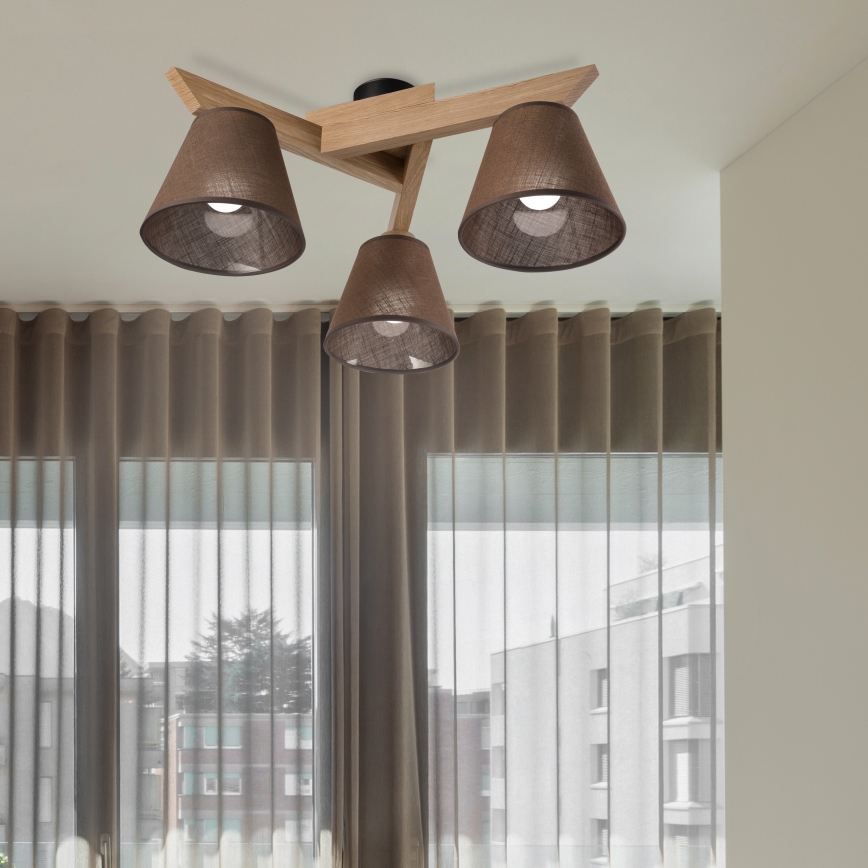 Brilagi - Loftlampe ANTHONY 3xE14/40W/230V eg/brun