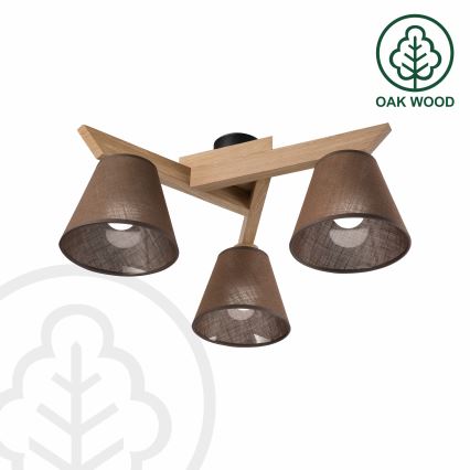 Brilagi - Loftlampe ANTHONY 3xE14/40W/230V eg/brun
