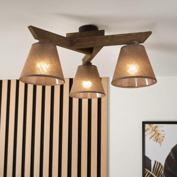 Brilagi - Loftlampe ANTHONY 3xE14/40W/230V eg/brun