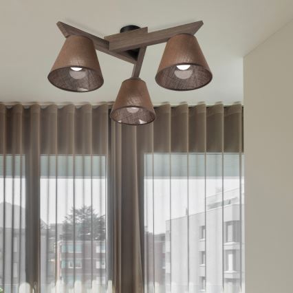 Brilagi - Loftlampe ANTHONY 3xE14/40W/230V eg/brun