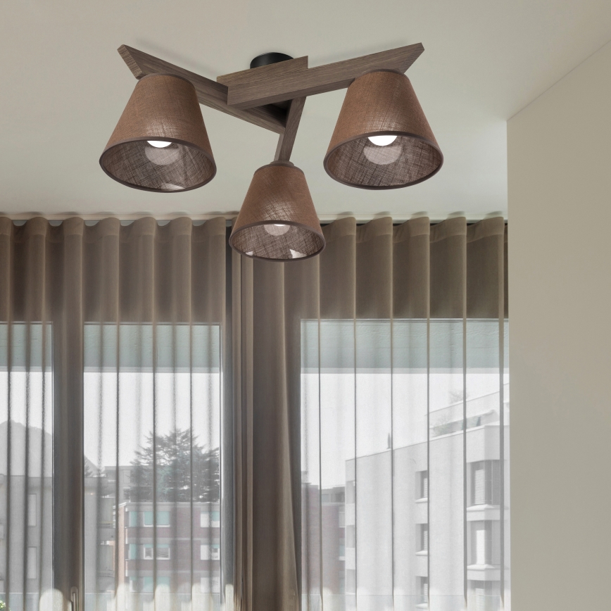 Brilagi - Loftlampe ANTHONY 3xE14/40W/230V eg/brun