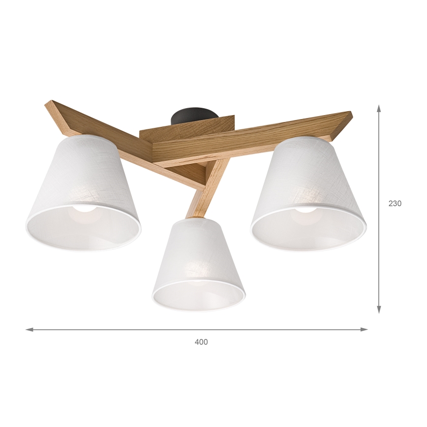 Brilagi - Loftlampe ANTHONY 3xE14/40W/230V eg/hvid