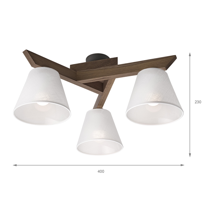 Brilagi - Loftlampe ANTHONY 3xE14/40W/230V eg/hvid