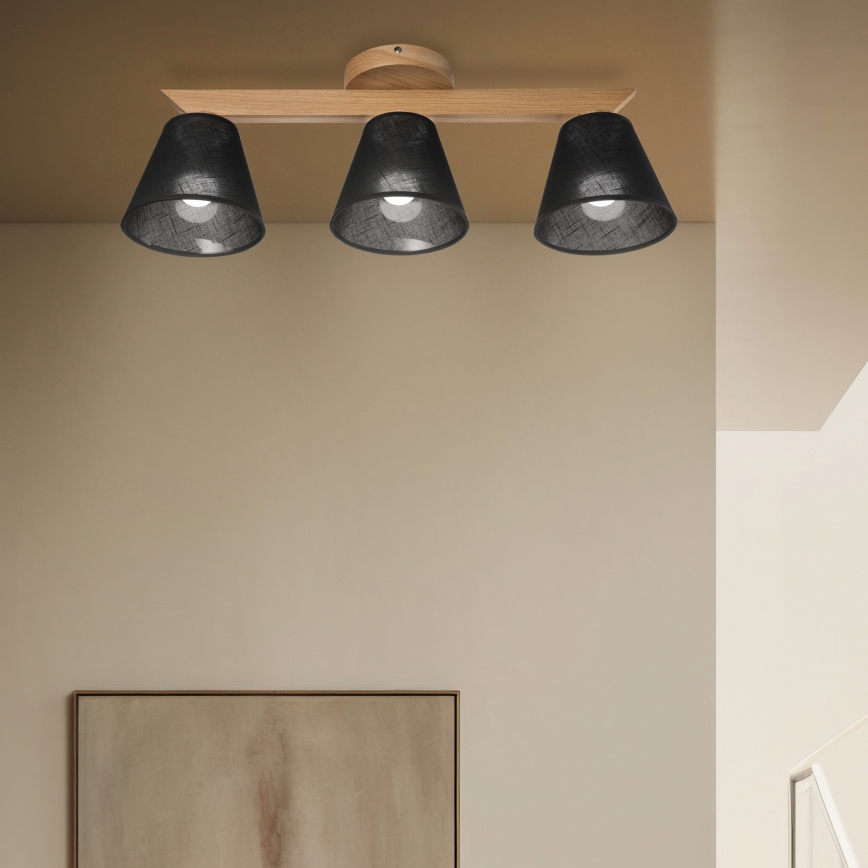 Brilagi - Loftlampe ANTHONY 3xE14/40W/230V eg/sort