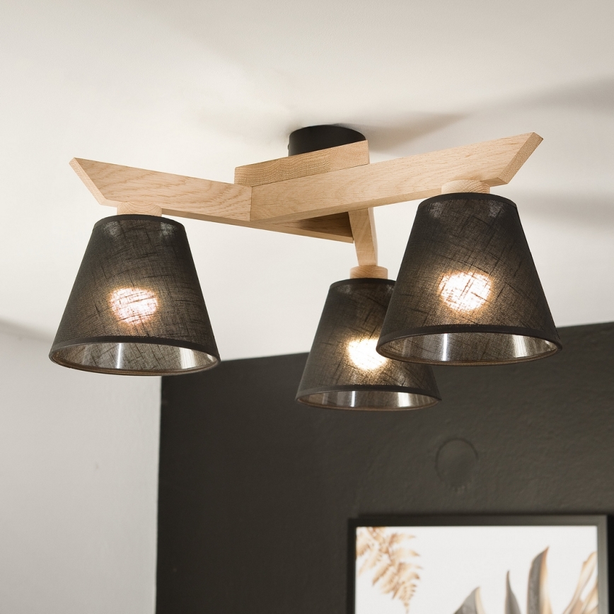 Brilagi - Loftlampe ANTHONY 3xE14/40W/230V eg/sort