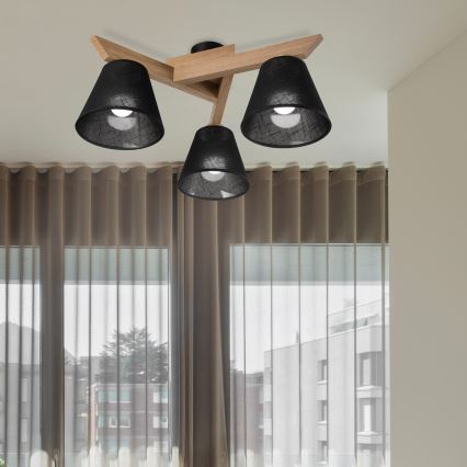 Brilagi - Loftlampe ANTHONY 3xE14/40W/230V eg/sort