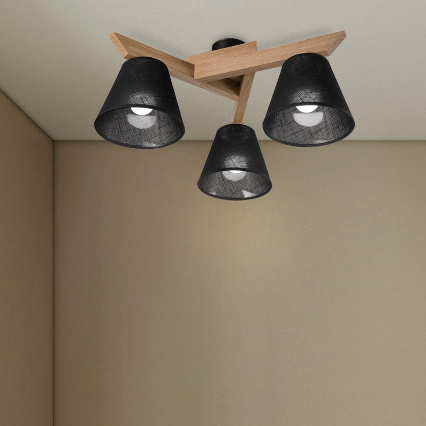 Brilagi - Loftlampe ANTHONY 3xE14/40W/230V eg/sort
