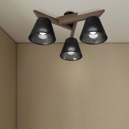 Brilagi - Loftlampe ANTHONY 3xE14/40W/230V eg/sort