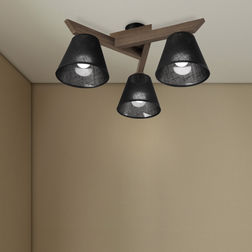 Brilagi - Loftlampe ANTHONY 3xE14/40W/230V eg/sort