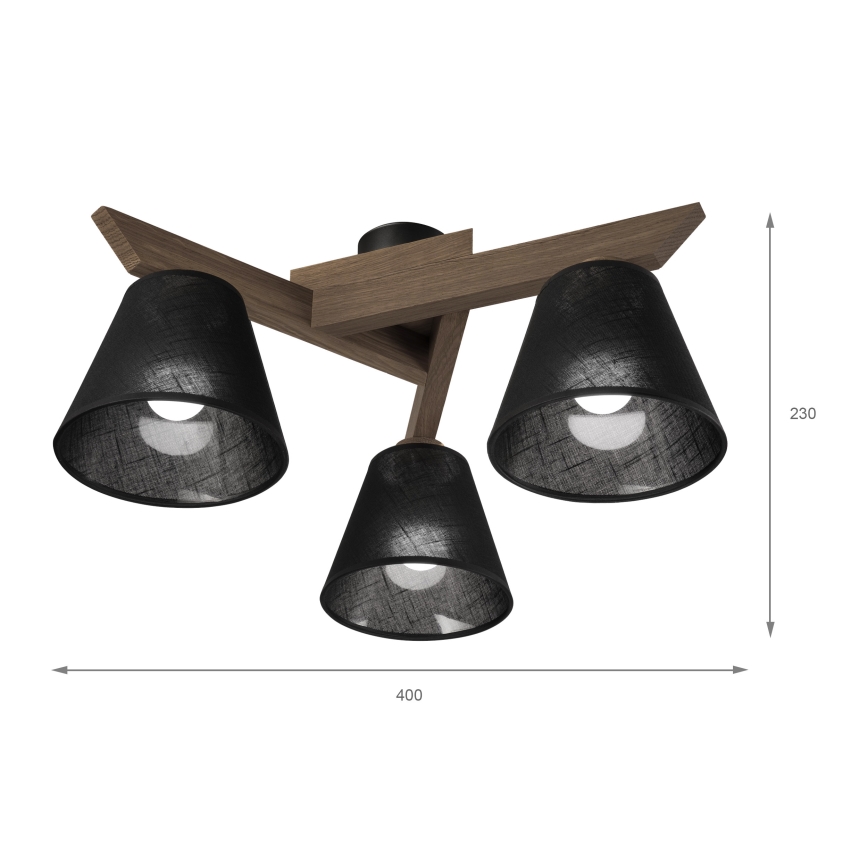 Brilagi - Loftlampe ANTHONY 3xE14/40W/230V eg/sort