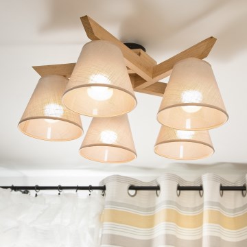 Brilagi - Loftlampe ANTHONY 5xE14/40W/230V eg/beige