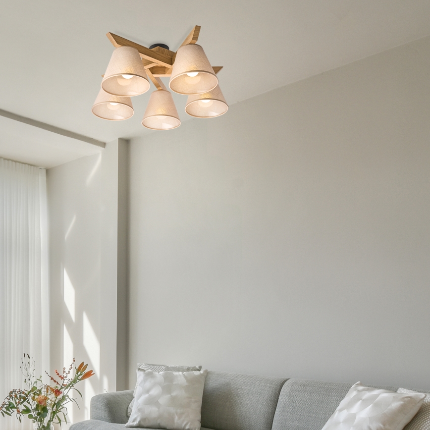 Brilagi - Loftlampe ANTHONY 5xE14/40W/230V eg/beige