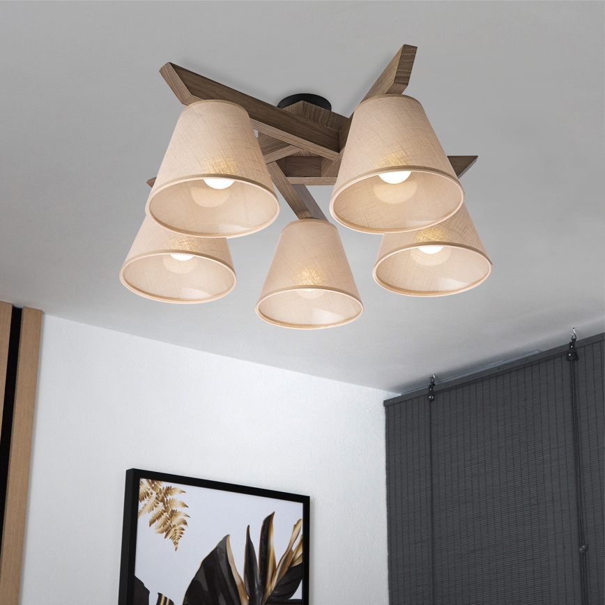 Brilagi - Loftlampe ANTHONY 5xE14/40W/230V eg/beige