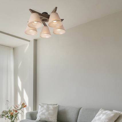 Brilagi - Loftlampe ANTHONY 5xE14/40W/230V eg/beige