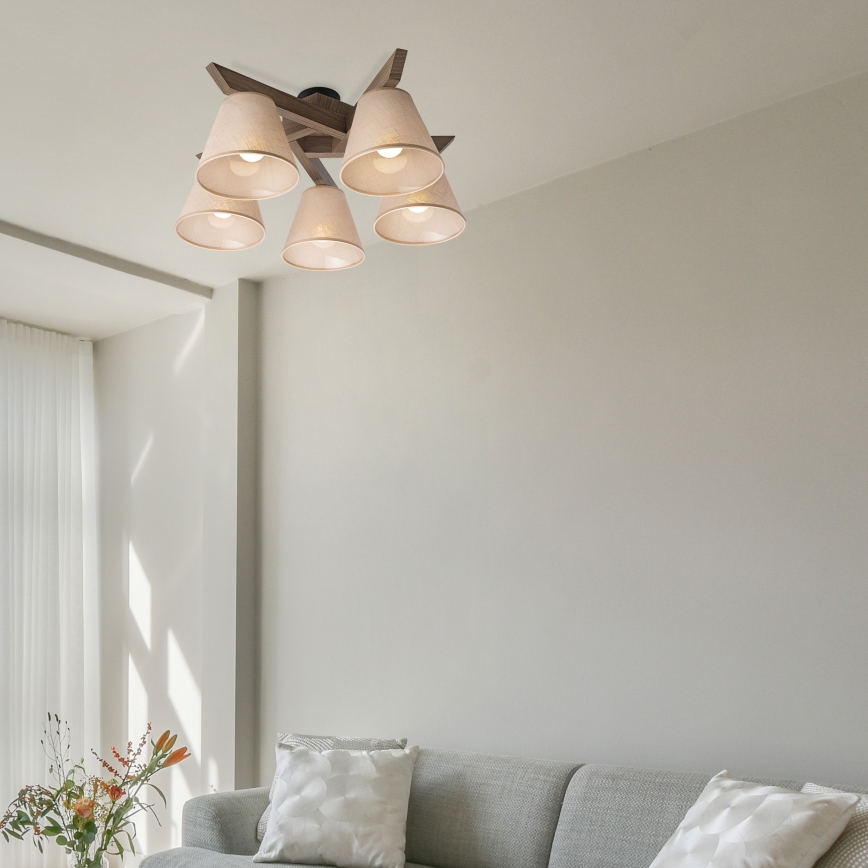 Brilagi - Loftlampe ANTHONY 5xE14/40W/230V eg/beige