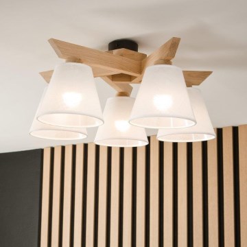 Brilagi - Loftlampe ANTHONY 5xE14/40W/230V eg/hvid