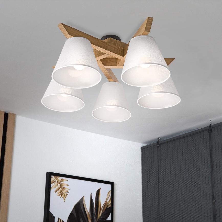 Brilagi - Loftlampe ANTHONY 5xE14/40W/230V eg/hvid