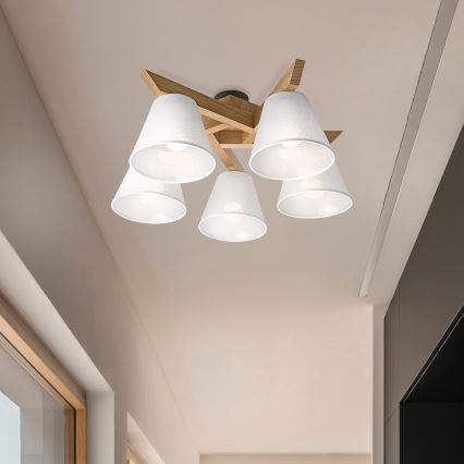 Brilagi - Loftlampe ANTHONY 5xE14/40W/230V eg/hvid