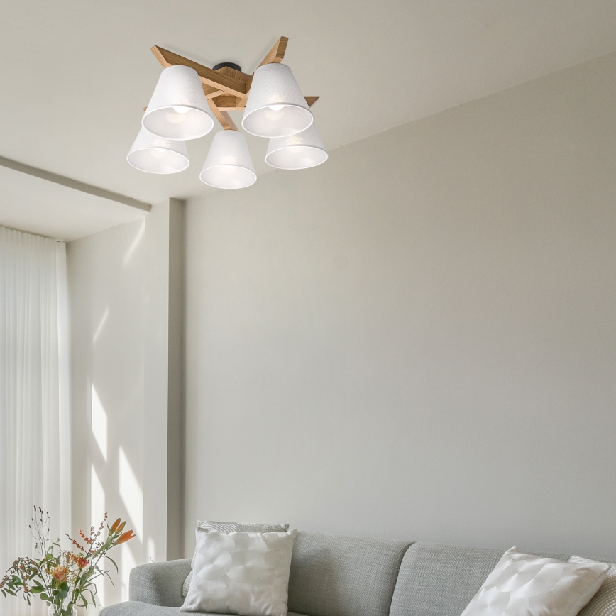 Brilagi - Loftlampe ANTHONY 5xE14/40W/230V eg/hvid