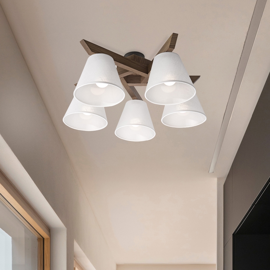 Brilagi - Loftlampe ANTHONY 5xE14/40W/230V eg/hvid