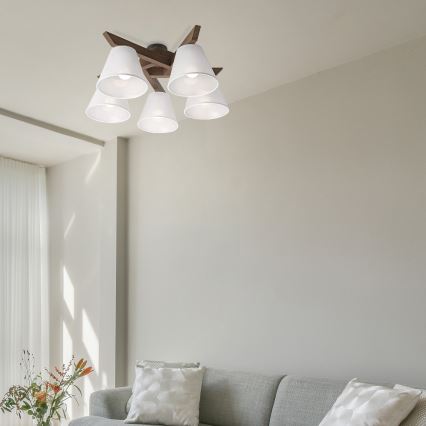 Brilagi - Loftlampe ANTHONY 5xE14/40W/230V eg/hvid