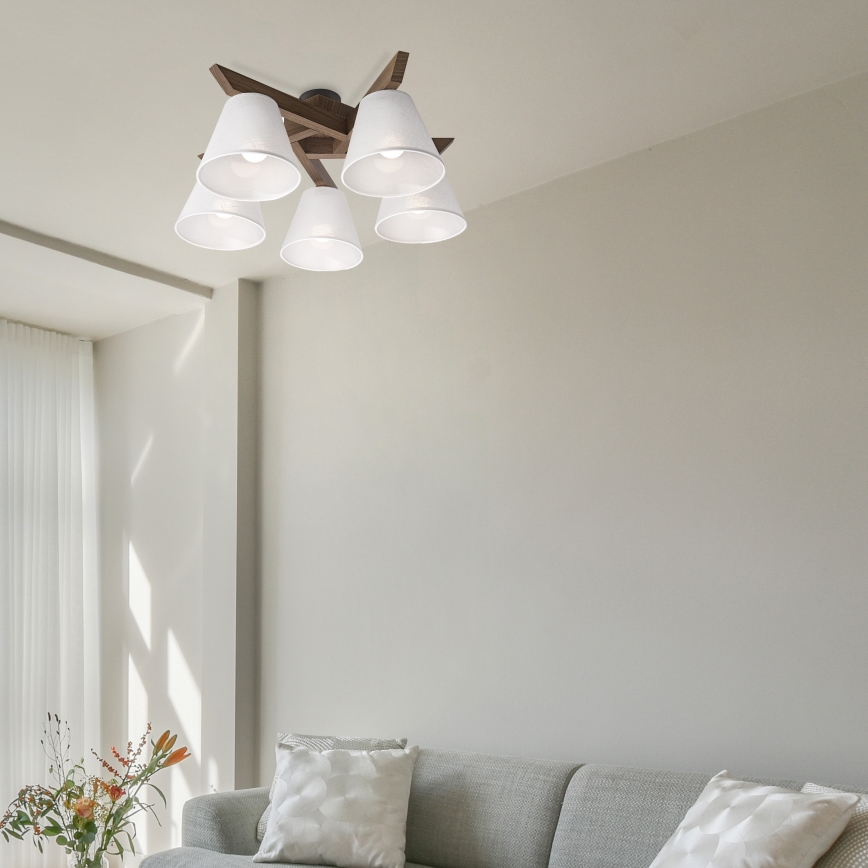 Brilagi - Loftlampe ANTHONY 5xE14/40W/230V eg/hvid
