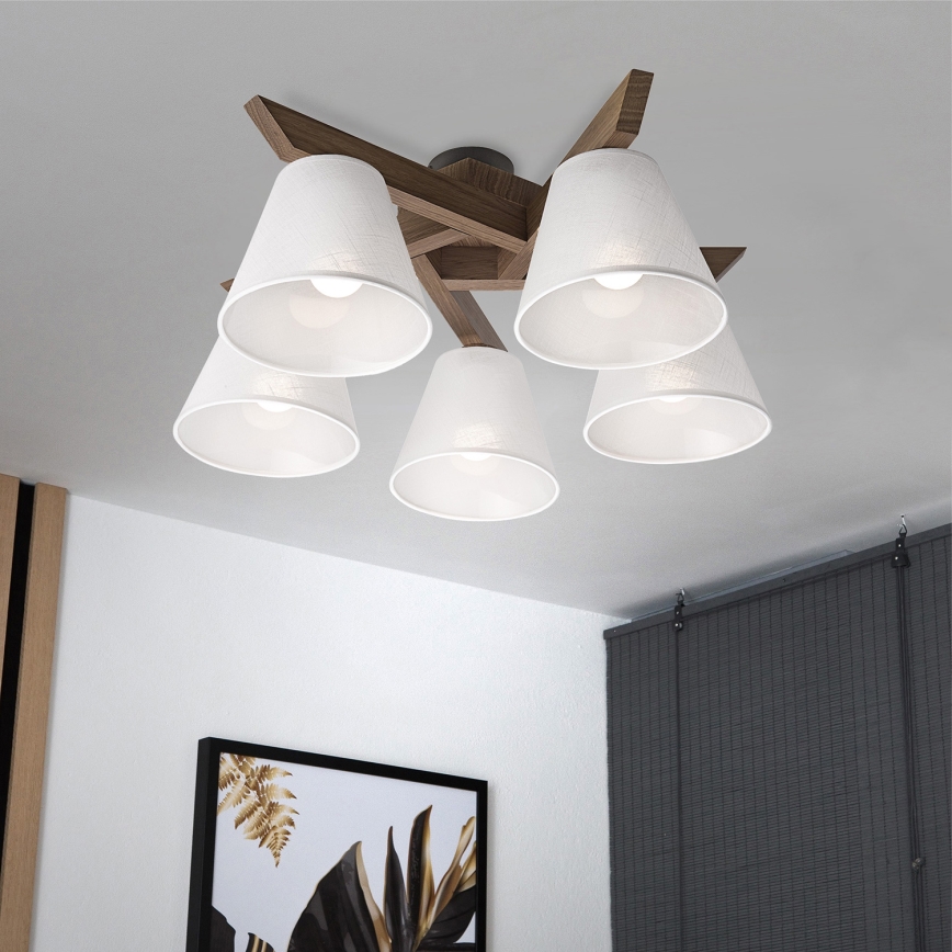 Brilagi - Loftlampe ANTHONY 5xE14/40W/230V eg/hvid