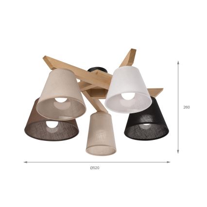 Brilagi - Loftlampe ANTHONY 5xE14/40W/230V eg