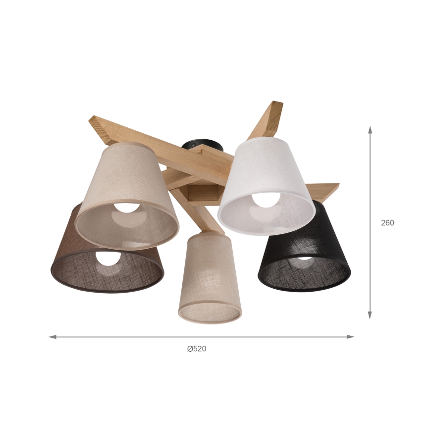 Brilagi - Loftlampe ANTHONY 5xE14/40W/230V eg