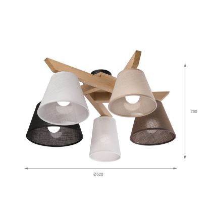 Brilagi - Loftlampe ANTHONY 5xE14/40W/230V eg