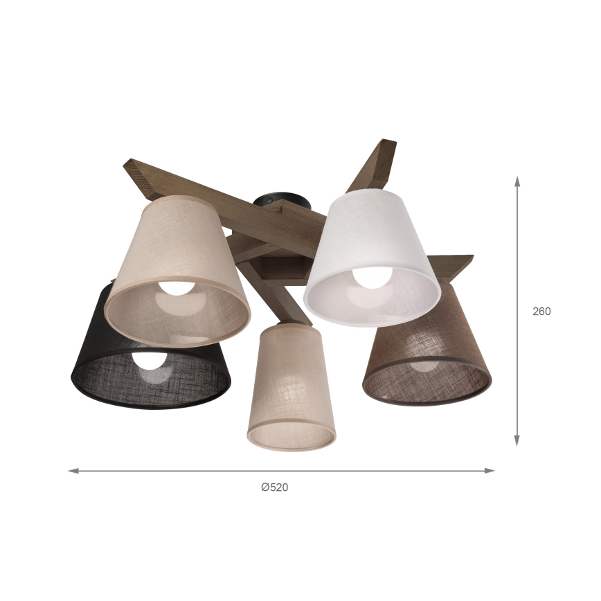 Brilagi - Loftlampe ANTHONY 5xE14/40W/230V eg