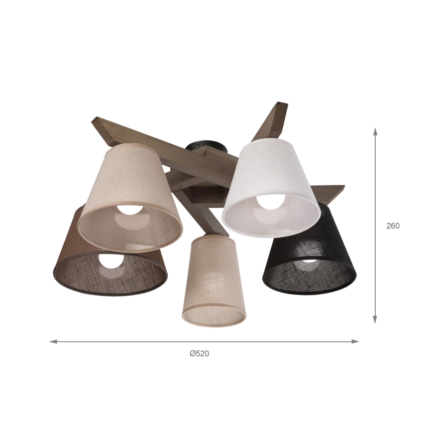 Brilagi - Loftlampe ANTHONY 5xE14/40W/230V eg