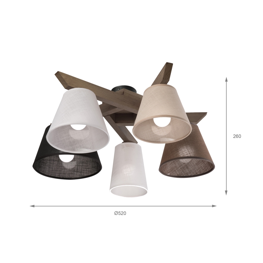 Brilagi - Loftlampe ANTHONY 5xE14/40W/230V eg