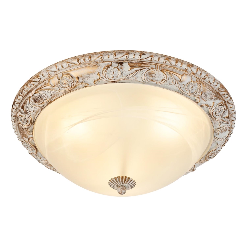 Brilagi - Loftlampe ARIADNA 3xE27/60W/230V guldfarvet/cremefarvet/patina