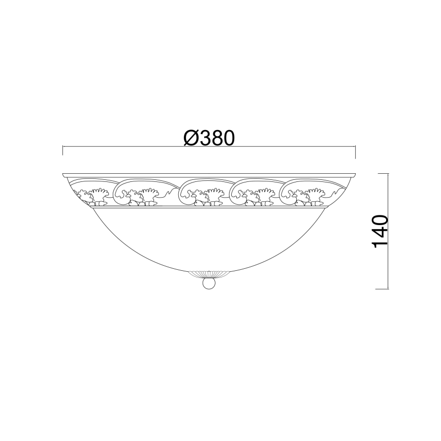 Brilagi - Loftlampe ARIADNA 3xE27/60W/230V guldfarvet/cremefarvet/patina