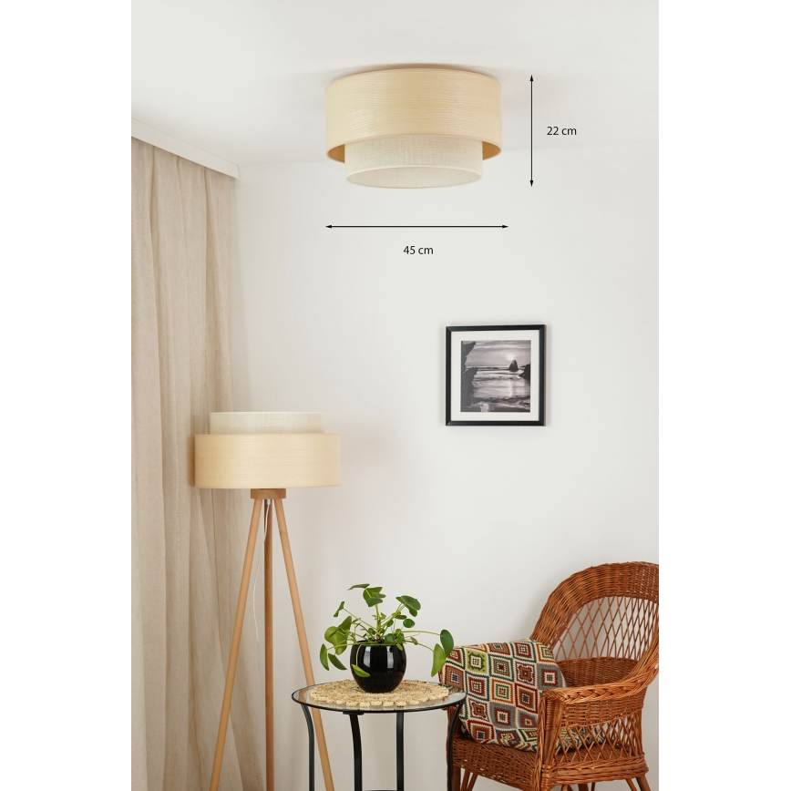 Brilagi - Loftlampe ARIZONA BOHO 1xE27/15W/230V diameter 45 cm beige