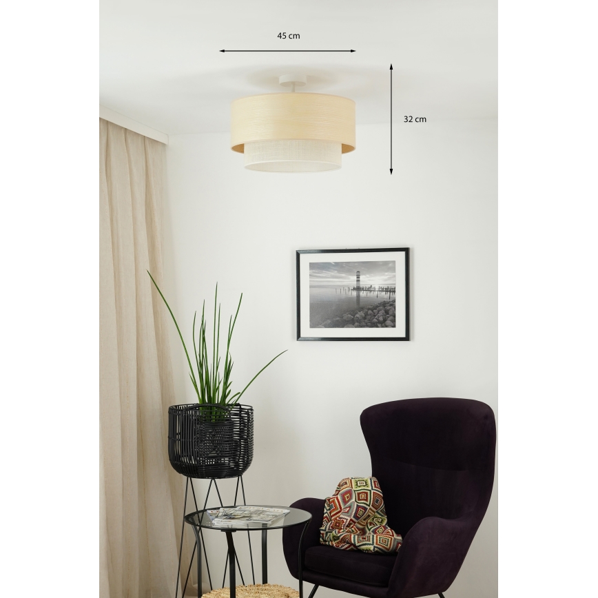 Brilagi - Loftlampe ARIZONA BOHO 1xE27/15W/230V diameter 45 cm cremefarvet/beige