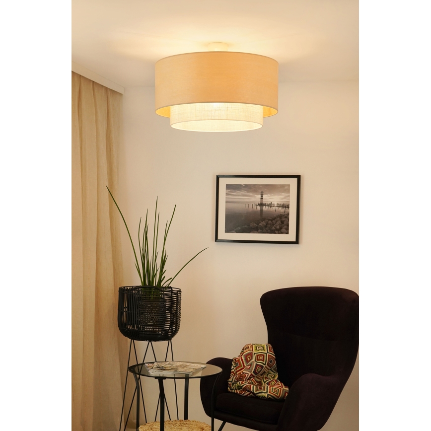 Brilagi - Loftlampe ARIZONA BOHO 1xE27/15W/230V diameter 60 cm beige