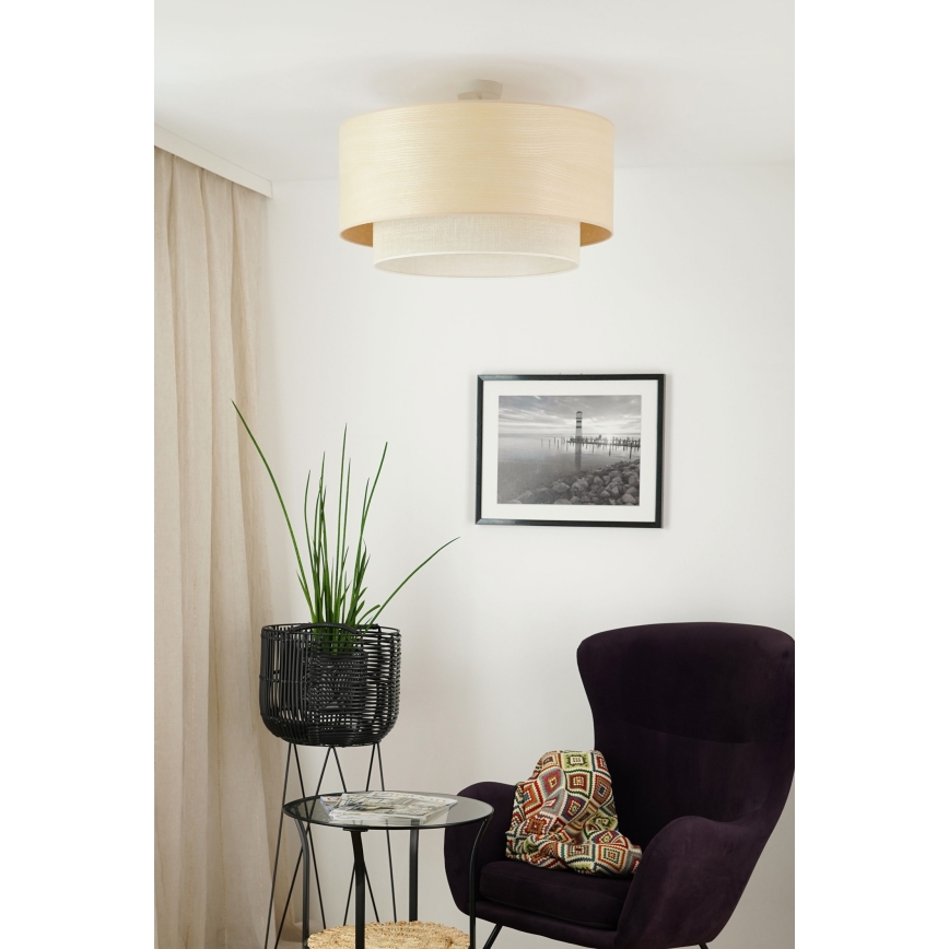 Brilagi - Loftlampe ARIZONA BOHO 1xE27/15W/230V diameter 60 cm beige