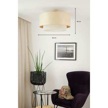 Brilagi - Loftlampe ARIZONA BOHO 1xE27/15W/230V diameter 60 cm beige