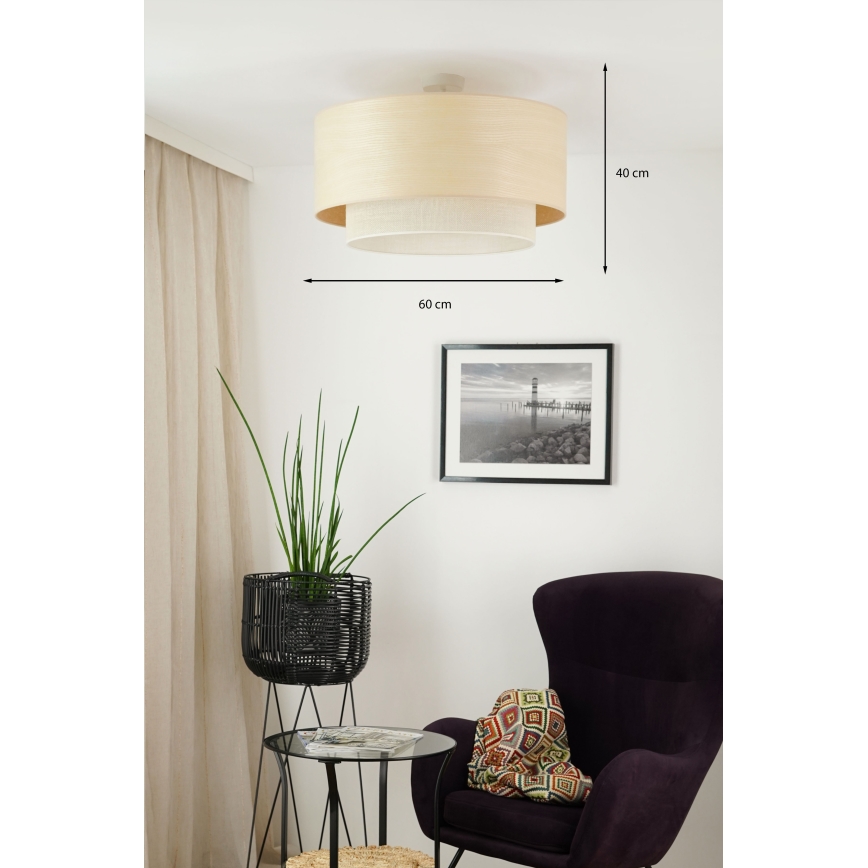 Brilagi - Loftlampe ARIZONA BOHO 1xE27/15W/230V diameter 60 cm beige