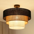 Brilagi - Loftlampe ASPEN LUNETA 1xE27/15W/230V diameter 45 cm sort/beige/cremefarvet